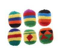 HEALSOPTHY 6 Pièces Lot Jonglage Tricotés Multicolores pour Garçon Fille Balles Crochet Jouets Apaisants pour Jeux Extérieurs Garçon Fille