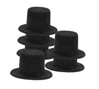 HEALSOPTHY 6 Pièces Mini Chapeaux de Poupée Petit Chapeau Haut de Forme Léger pour Accessoires DIY Bricolage Décoration Noël Anniversaire