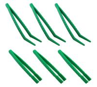 HEALSOPTHY 6 Pièces Pince à Épiler pour Garçon et Filles en Plastique Vert, Légère et Petite, Développant les Compétences Motrices et L'apprentissage Sensoriel en Maternelle