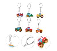 HEALSOPTHY 6 Pièces Porte Clés Mignon pour Garçon Fille Accessoires Fête Récolte Récompenses Scolaires et Sacs Surprises