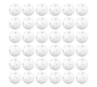 HEALSOPTHY 60 pièces Boules Hochets Blanches pour Jouets DIY Plastique Sûr Bruit Doux Apaisant Inserts Résistants pour Réparation et Création de Hochets Garçon Fille