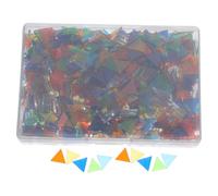 HEALSOPTHY 764 Pièces Triangles Verre pour Mosaïque Petites Tesselles Artistiques Mixtes pour Décoration Murale DIY Carreaux Verre Transparent pour Artisanat et Projets Créatifs