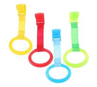 HEALSOPTHY 8 Pièces Anneau de Traction pour Lit Anneau Apprentissage Position Debout Accessoires pour Lit Petit de Traction pour Main Outils Apprentissage Marche