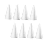 HEALSOPTHY 8 Pièces Cônes Mousse Polystyrène pour DIY Jouets Éducatifs Garçon Fille Décoration Sapin Noël Peinture et Collage Créatifs