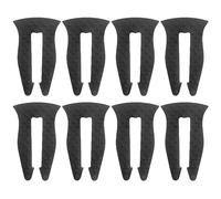 HEALSOPTHY 8 Pièces Couvercle de Bouton de Cuisinière Adhérence Ferme et Durabilité en Silicone Noir pour Sécurité Garçon et Filles Adapté la Cuisine Foyer