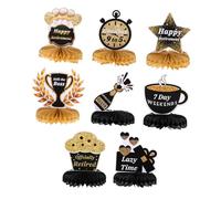 HEALSOPTHY 8 pièces Décor Nid Abeille Papier pour Fête de Retraite Accessoires et Colorés pour Décoration Anniversaire Collègue Ornement Pratique pour Célébration Joyeuse