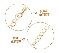 HEALSOPTHY 8 pièces Rallonges Chaîne Or pour Bracelets et Colliers DIY Chaînes Durables Faciles à Fixer Extension Bijoux Personnalisée