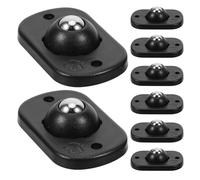 HEALSOPTHY 8 Pièces Silent Self Adhesive Small Swivel Casters Heavy Duty Sticky Ball Rollers With Rotation For Furniture Trash Cans Storage Boxes And DIY Projects