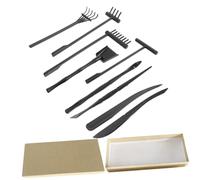 HEALSOPTHY 9 pièces Mini Râteaux Décoratifs pour Jardin Zen Outils Plastique pour Méditation et Décoration de Sable Accessoires pour Table de Sable et Paysages Miniatures