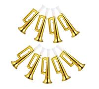 HEALSOPTHY 9 pièces Trompette Encouragement Garçon Fille Dorée et Portable Corne Bruyante pour Événements et Fêtes Instrument Sonore pour Garçons et Filles