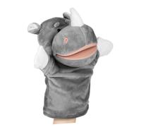HEALSOPTHY à Main Rhinocéros Peluche Douce et Résistante pour Conte Jeu de Rôle et Enseignement
