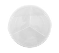 HEALSOPTHY Assiette Compartimentée pour Contrôle des Portions 3 Sections en Céramique Blanche 16,5x16,5x4cm et Cuisine Minimaliste