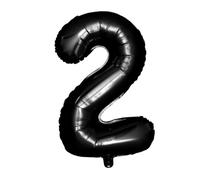 HEALSOPTHY Ballons Chiffres Noirs pour Fête Anniversaire Ballons Aluminium Jumbo Auto-étanchéité Réutilisables pour Décoration Festive