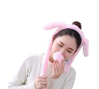 HEALSOPTHY Bandeau en Peluche pour Cheveux Oreilles de Lapin Mobiles et Aimant, Accessoire Photographique Créatif et Doux pour Adultes et Garçon et Filles