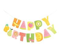 HEALSOPTHY Banderole Fruitée Pull Flag Décorative pour Anniversaire Bannière Suspendue Thème Estival Kit de Décoration Colorée et Chic pour Intérieur et Extérieur