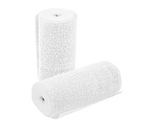 HEALSOPTHY Bandes de Plâtre en Tissu de Gypse Blanc, Robuste et Facile à Utiliser, 2 Rouleaux pour Modélisme, Loisirs Créatifs et Construction de Décors de Montagne