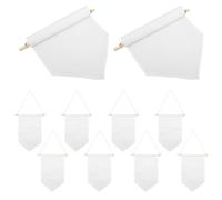 HEALSOPTHY Bannière Murale en Toile Vierge 50 X 30 Cm, Lot de 10 Pièces en Bois Naturel, Décorative et Multifonction pour Chambre D’garçon et Filles, Affichage D’épingles et Projets DIY