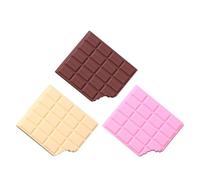 HEALSOPTHY Bloc-notes créatif chocolat 3pcs en PVC et papier design unique en barre de chocolat compact et portable pour l'école, le bureau et