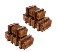 HEALSOPTHY Boîte à Énigmes en Bois Sécurisée 4 Pièces Éducatif Montessori pour Garçon et Filles, Coffret Puzzle à Tiroirs pour Développement Cognitif et Jeu d'esprit