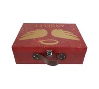 HEALSOPTHY Boîte d'Emballage Portable Rouge Ange K010 Petite Valise en Papier Épais Boîte Présent pour Mariage à Dragées Décorative Coffret Présent pour Fête et Anniversaire