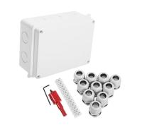 HEALSOPTHY Boîte Jonction Étanche Abs pour Raccord Câble Électrique avec Connecteurs Borne Positions et Outil de Perçage Protection Câblage Intérieur et Extérieur