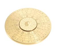 HEALSOPTHY Boussole Chinoise Mini en Laiton Vintage avec Motif Taiji Bagua, Rotatif Multifonction Portable pour Décoration et Exploration Spirituelle, Accessoire Unique de Divination