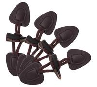 HEALSOPTHY Boutons à Bascule Imitation Corne 4 Pièces, Accessoires Vestimentaires pour Manteaux et Vestes, Boutons de Remplacement Marron Foncé, Boucles de Fermeture de Manteau pour Couture