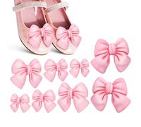 HEALSOPTHY Breloques Nœud en Résine Rose, 8 Pièces, Petits Nœuds Mignons pour Paquet Fourre-tout et Loisirs Créatifs, Décoration Délicate et Confortable à Porter