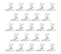 HEALSOPTHY Breloques Porte-clés Style Créatif en Alliage Argenté 20pcs pour Fabrication de Bijoux, Décoration de Paquet à Main pour Amateurs de Sports D'hiver en Extérieur