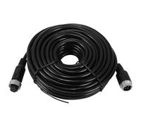HEALSOPTHY Câble d'Extension 10 M pour Caméra de Recul Voiture Double Blindage 4 Broches Connecteurs Aviation Mâle/Femelle Transmission HD Stable Accessoires de Câblage Automobile