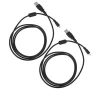 HEALSOPTHY Câble USB Noir 1,5m pour Caméra Anneau Magnétique 8p, Lot de 2 Pièces, Multi-Usage et Compatible Systèmes de Navigation