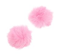 HEALSOPTHY Cache-micro en Peluche Rose 2 Pièces pour Microphone, Protection Anti-éclaboussures Bruit du Vent, Accessoire Studio Musique Pratique