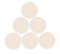 HEALSOPTHY Cadre pour Présentoir à Broderie 6 Pièces Petit Tambour à Broder Rond en Bois Naturel 15x15 Cm Fournitures De Point De Croix pour Loisirs Créatifs DIY Et Travaux D'aiguille