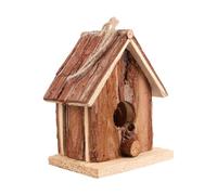 HEALSOPTHY Cage à Oiseaux en Bois Marron pour Petits et Moyens Oiseaux, Nid D'oiseau Décoratif pour Jardin et Maison, Matériau Bois Naturel pour Décoration Extérieure