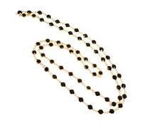 HEALSOPTHY Chaîne pour Bijoux DIY et Vintage Zircon Noir Chaîne Bracelet et Collier Personnalisable pour Création et Réparation de Bijoux Accessoires Mode Raffinés pour Pulls et