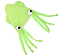 HEALSOPTHY Chapeau de Calamar en Velours Vert Couvre-Chef Créatif Léger et Confortable Accessoire de Costume pour Fête Carnaval Spectacle et Soirée Déguisée