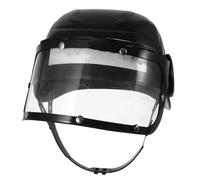 HEALSOPTHY Chapeau de Police pour Garçon et Filles Noir, Casque de Pompier en Plastique Ajustable, Accessoire de Costume de Cosplay pour Jeu de Rôle et Fête D’anniversaire, Sécurisé