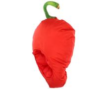 HEALSOPTHY Chapeau Rouge Piment en Peluche Doux 1 Pièce, Accessoire de Cosplay et Fête, Coiffe de Carnaval Amusante pour Spectacle et Photo, Fourniture Légère et Confortable