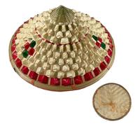 HEALSOPTHY Chapeau Tissé en Bambou pour Garçon et Filles Large Bord Vintage de Style Chinois, Confortable et Texture Fine, pour Activités de Plein Air et Voyages