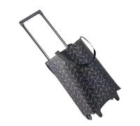 HEALSOPTHY Chariot à Main Pliable pour Courses, Valise à roulettes Noire | Oxford, Paquet Amovible Imperméable, Poignée Télescopique et Roues pour Marches, 1 Pièce