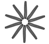 HEALSOPTHY Chenilles de Chars en Caoutchouc Noir Antidérapantes, Lot de 10 Pièces, pour Véhicules Radiocommandés et Robots DIY, Remplacement Stable et Compatible pour Maquettes