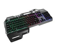 HEALSOPTHY Clavier Gamer USB Rétroéclairé Touches Françaises avec Repose-Poignet Amovible Anti-ghosting pour PC Jeux et Bureautique