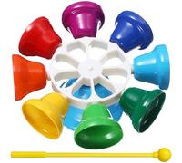 HEALSOPTHY Clochette Rythmique à Main en Métal 8 Tons Colorée pour Garçon et Filles - Éducatif Musical Portable - Instrument Percussion pour Garderie et Apprentissage Précoce
