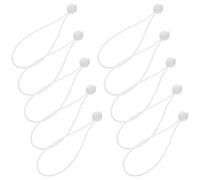 HEALSOPTHY Cordes Élastiques à Boule Blanches Flexibles et Résistantes Lot de 10 en Caoutchouc Latex pour Fixation Parasol en Extérieur et Camping