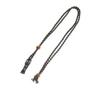 HEALSOPTHY Cordon Tressé la Main Noir pour Collier Décoratif Pendentif en Agate Naturelle, Corde de Remplacement Ajustable, Accessoires Uniques pour Fabrication de Bijoux Artisanaux