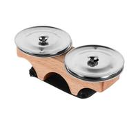 HEALSOPTHY Cymbales à Doigt Bois Massif avec Grelots Acier Tambourin Mini Instrument Percussion Portable pour Garçon Fille et Adultes