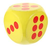 HEALSOPTHY Dé Mousse Géant Jaune pour Jeux de Société Animation Enseignement et Tirage Au Sort Dés Mousse Jumbo Sécurisés pour Garçon Fille et Adultes