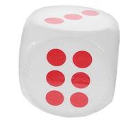 HEALSOPTHY Dé Mousse Géant pour Jeux de Société et Animation Éducative Dé Mousse Robuste et Polyvalent pour Jeux Ludiques et Tirages Au Sort Géant Blanc pour Garçon Fille et Adultes