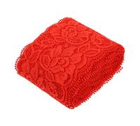 HEALSOPTHY Dentelle Élastique Rouge Ruban Décoratif DIY pour Vêtements Artisanat et Décorations Intérieures