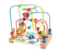 HEALSOPTHY Éducatif Bois Labyrinthe de Perles Drôle pour Garçon Fille Développement Cognitif et Coordination Main Œil Jeu Éducatif Garçon Fille sans Substances Nocives